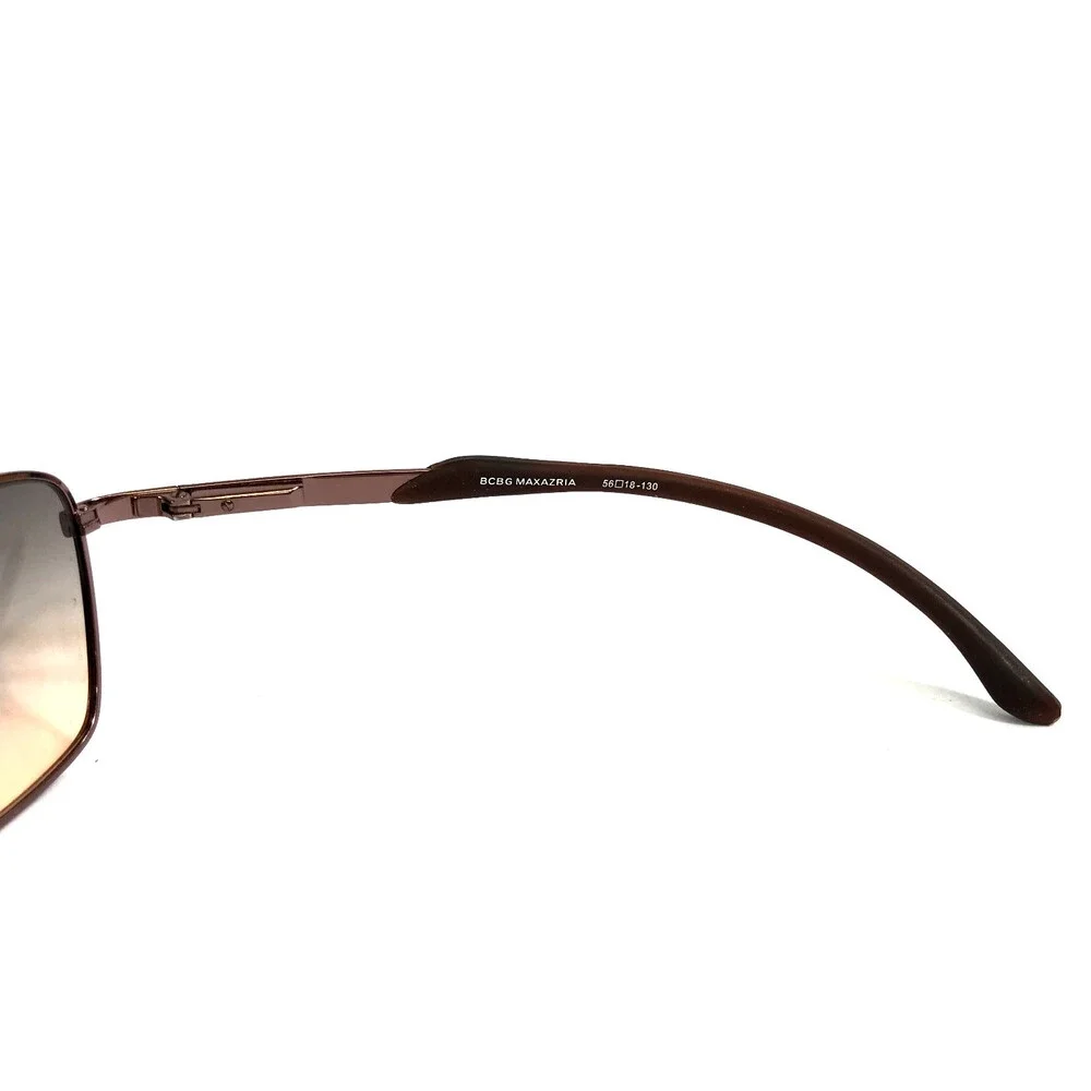 BCBGMAXAZRIA Sunglasses BC110 RGE Brown Cat Eye Frames with Gradient Gray Lenses